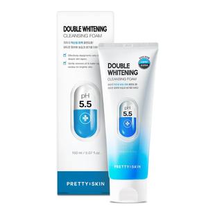 Prettyskin弱酸性双重美白洁面乳氨基酸洗面奶敏感肌温和清洁
