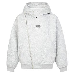 亿万少年BUFU460g高克重双拉链开衫空气层连帽卫衣外套男女秋上衣