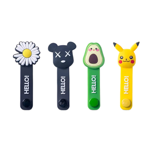 卡通创意数据线充电线理线器可爱硅胶绕线器耳机绕线电线集线收纳