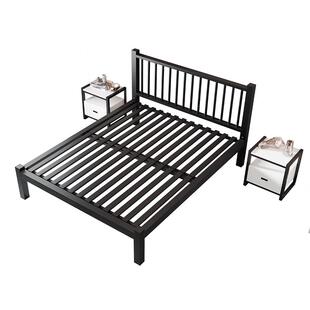 北欧铁艺床双人床1.8米现代简约网红铁架床1.5米单人加厚加固铁床