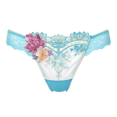 性感刺绣无痕蕾丝低腰丁字内裤