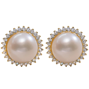 南珠宫925银淡水珍珠耳环耳钉简约百搭通勤送女友C-E068SD-J