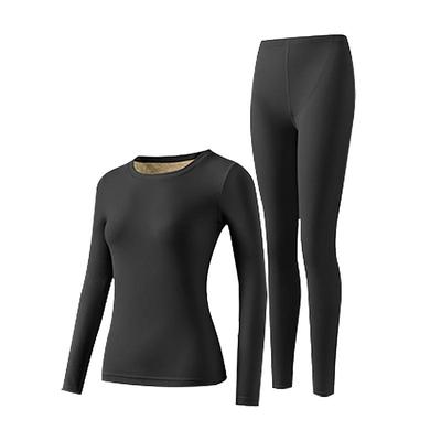 长袖保暖套装情侣德绒加贴片羊绒