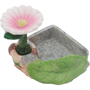 寄居蟹水盆食盆～泡澡盆 防溺水 迷你小号大号双格三格 树脂陶瓷