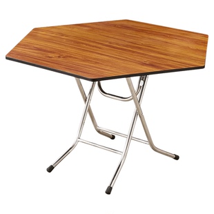 狗腿桌折叠扑克牌桌子五人六人斗地主桌六角六边形棋牌桌五角五位