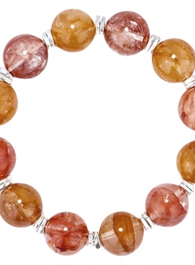 MGS/曼古银925银手链胶花手链新中式2025款轻奢小众设计水晶手串