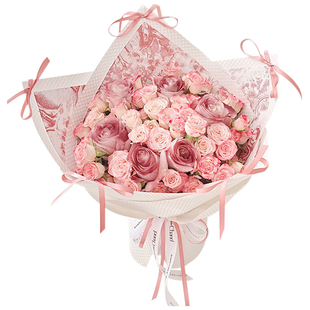 午后红茶花束包装纸 欧式复古牛皮纸花艺鲜花包花纸礼品氛围纸diy