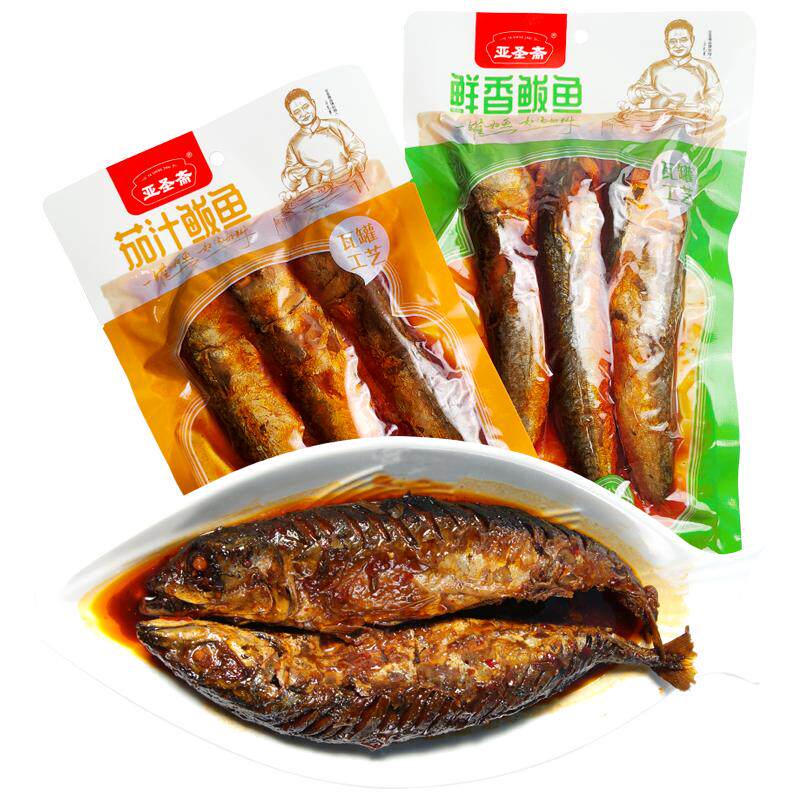 亚圣斋鲅鱼熟食300g两种口味可选