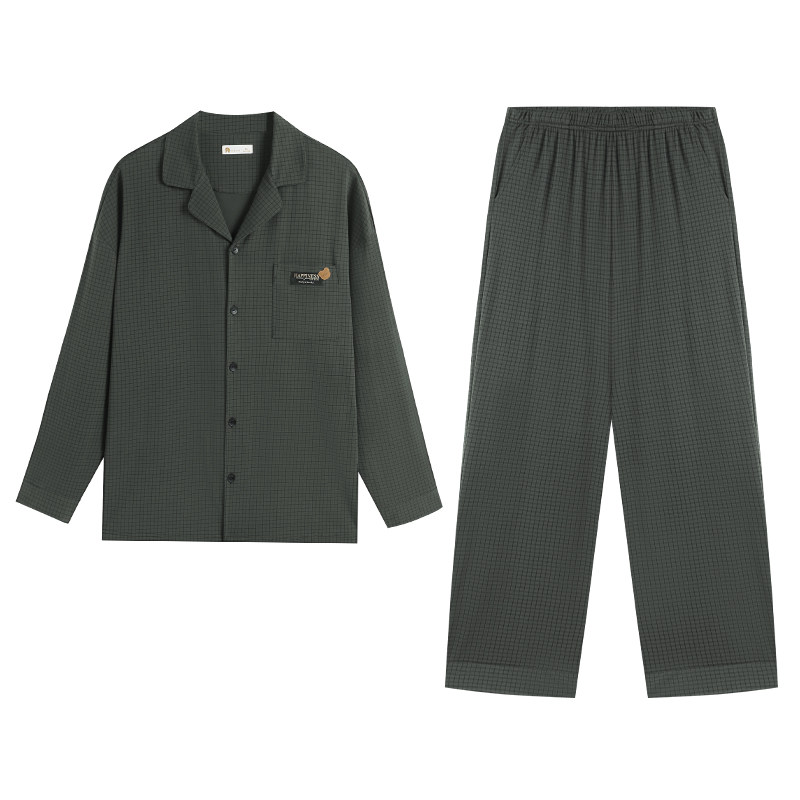 春秋季柔软棉简约休闲情侣家居服