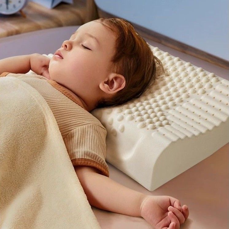 工厂批发仿乳胶枕头家用天然护乳胶儿童颈椎高枕枕一对塌枕芯不