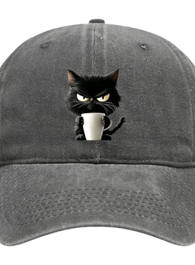 2026新款动漫猫咪复古牛仔棒球帽
