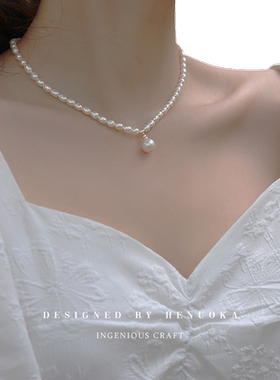 天然淡水珍珠项链女2022年新款潮