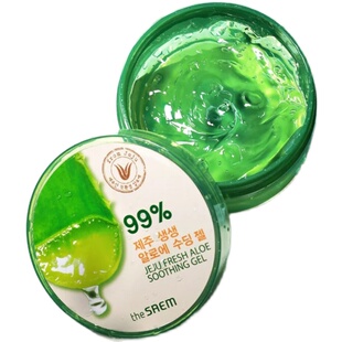 韩国The Saem/得鲜芦荟胶补水保湿淡印晒后修复面膜300ml平价学生