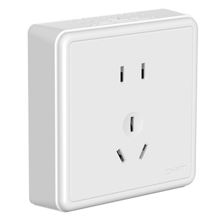 正泰明装插座明线明盒家用一开5五孔带开关面板十孔空调三孔16a