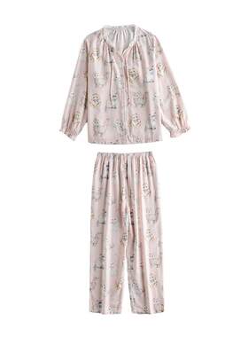 OakFamily女士家居服长袖套装