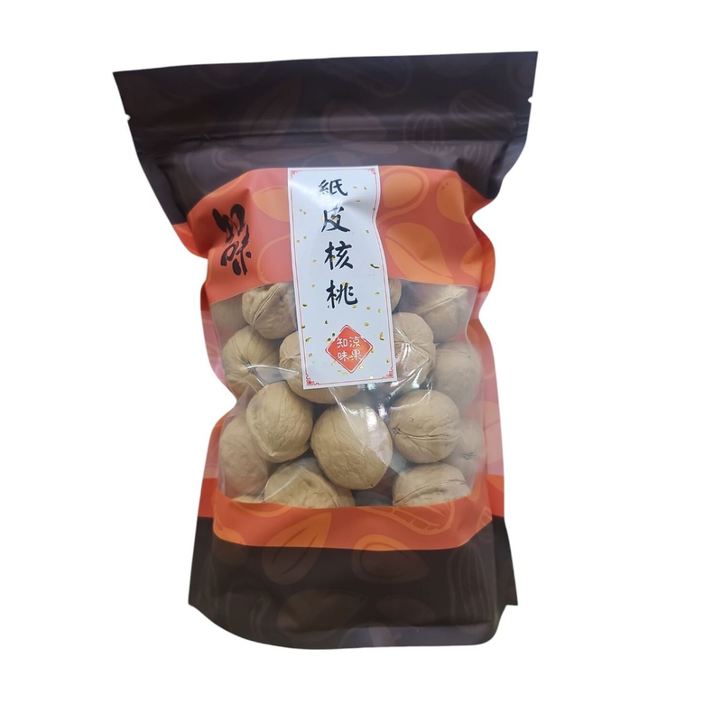 JJ Food新疆薄壳核桃纸皮合桃650克办公室零食坚果核桃仁烘烤知味