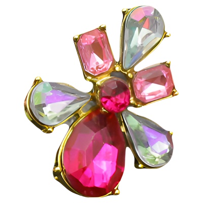 锌合金简约大气珍珠宝石女耳钉