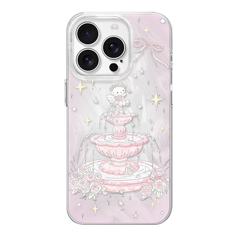【许愿池】少女心猫咪喷泉适用iPhone17/18promax手机壳华为Pura80磁吸vivoX200S羽纱红米K80小米17荣耀200