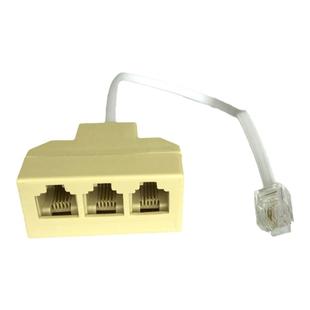 电话带线一分三接线盒1分3分配器 转接头1分3接口电话线分机支器