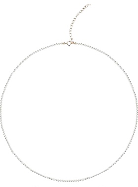 皇家莎莎S925银素圈仿珍珠项链精致时尚百搭颈链锁骨链高级感