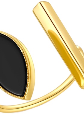 RetroChic黑眼睛开口戒