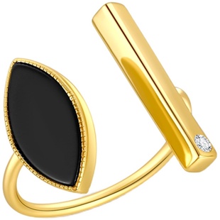 【胡兵同款】RC Retro Chic意大利复古时尚首饰 黑眼睛开口戒