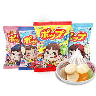 不二家糖果棒棒糖水果味喜糖批发袋装儿童礼物网红年货节糖果零食