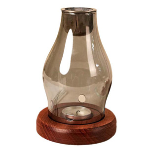 沉香隔火熏香炉蜡烛香薰灯 天然海南奇楠沉香原材碎料玻璃烛台