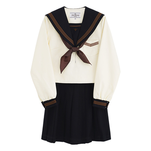 【月野HOUSE】原创正版*茶羽中*秋冬氛围感双子水手服套装冬服JK