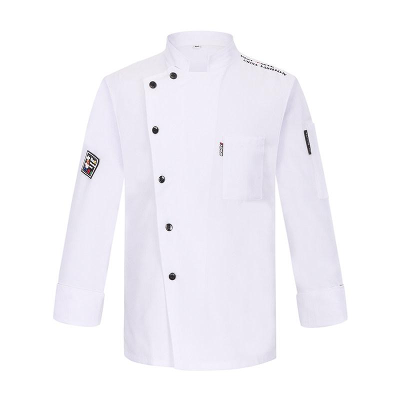 酒店厨师服男短袖夏季薄款面点烘焙厨师工作服长袖餐饮后厨房工装