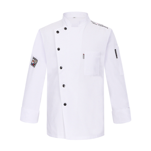 酒店厨师服男短袖夏季薄款面点烘焙厨师工作服长袖餐饮后厨房工装