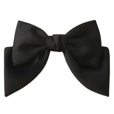 纯色缎面中大童高端蝴蝶结头饰女