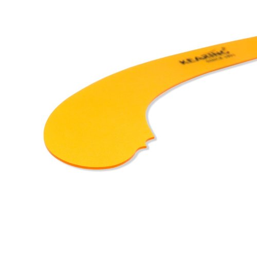 科灵特制水纹尺水文曲线磨砂曲线尺刻度绘图黄色尺尺7100高精度