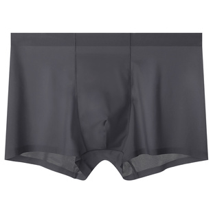 冰丝男士内裤平角裤底裤薄款无痕透气内裤男夏季裤衩男生四角裤头
