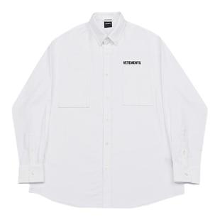 VETEMENTS 秋冬男女情侣新款长袖衬衫银泰百货 301446