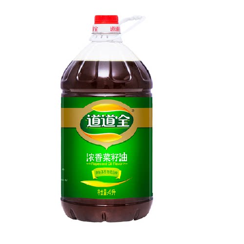 道道全浓香菜籽油4L非转基因物理压榨食用油家庭装口味香浓菜油