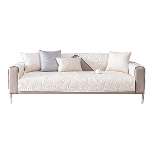 冬季毛绒沙发垫防滑加厚法兰绒套巾布艺四季通用简约现代北欧坐垫