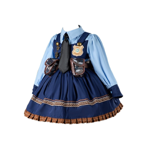 DeerBell女童公主裙兔子警官衣服