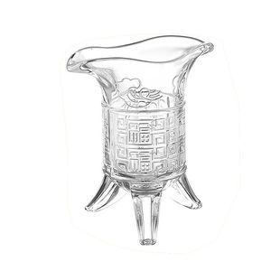 玻璃酒杯白酒二两小酒杯一口杯帝王酒爵樽杯中式仿古风三足鼎杯子