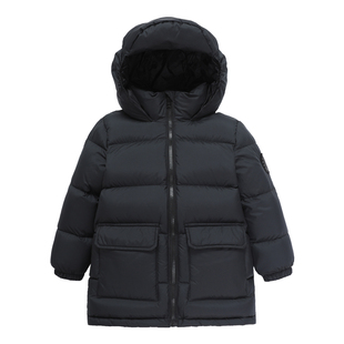 童装羽绒服2024秋冬新款中小童雷锋帽白鸭绒短款男童女童加厚外套