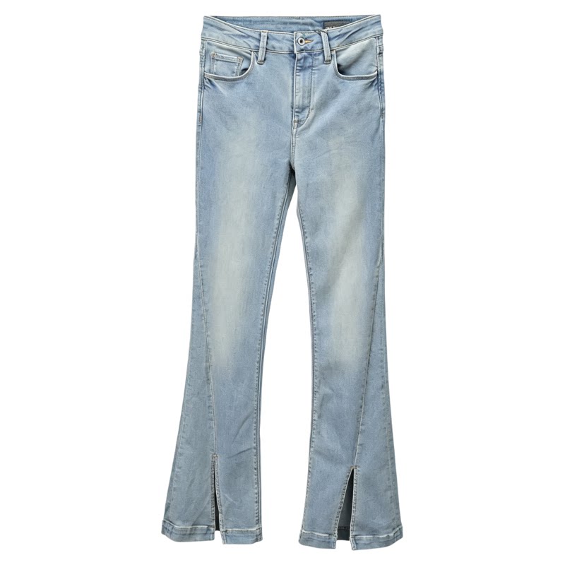 ABLEJEANS天丝微喇显瘦牛仔裤女