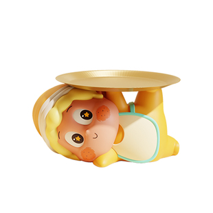 儿童时钟摆台式玄关摆件创意客厅桌面电子闹钟表时间显示器礼物女