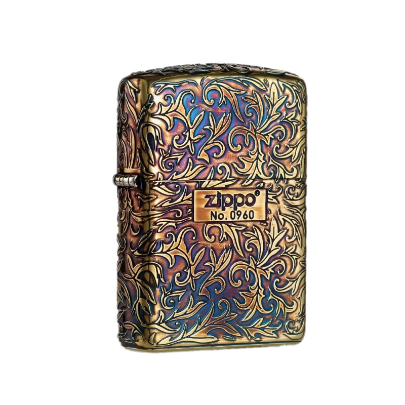 zippo打火机盔甲唐草富贵花限量