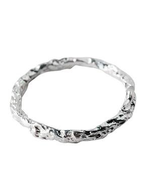 简约银色开口可调节大码戒指女