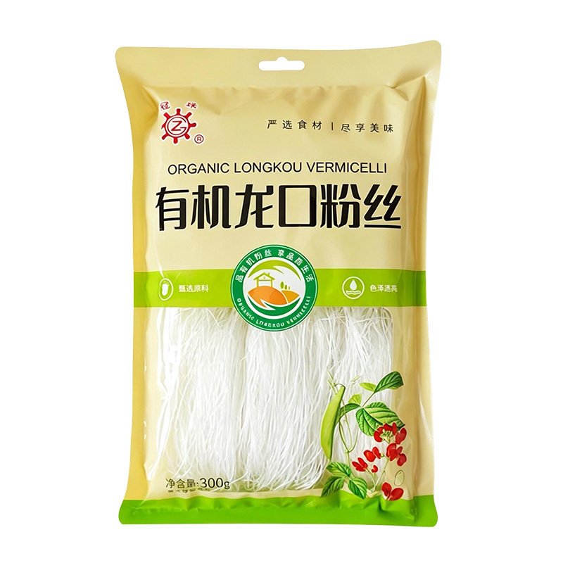 冠珠有机龙口粉丝300g正宗家用火锅麻辣烫花甲炒粉干货水晶细粉丝