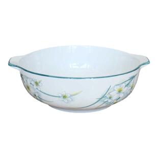 釉下彩陶瓷双耳大汤盆陶瓷家用防烫手汤碗水仙花陶瓷大碗酸菜鱼碗