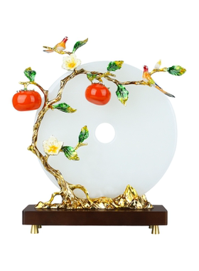 柿柿如意平安扣新中式乔迁摆件