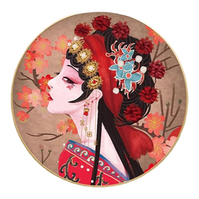 中国风花旦钻石十字绣可选带框