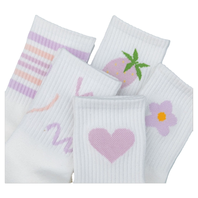 简约百搭日系白色棉袜