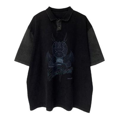 THEGODPARTICLE小熊涂鸦POLO衫